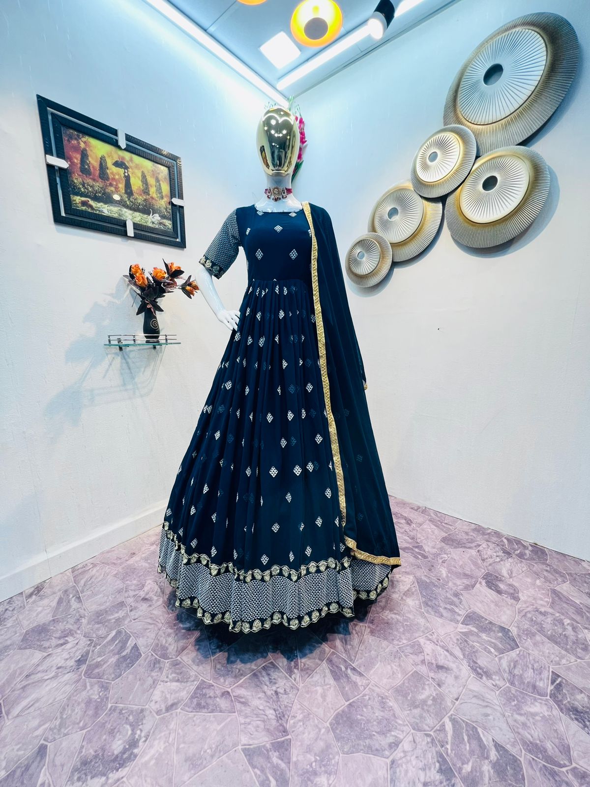 Gown and Dupatta