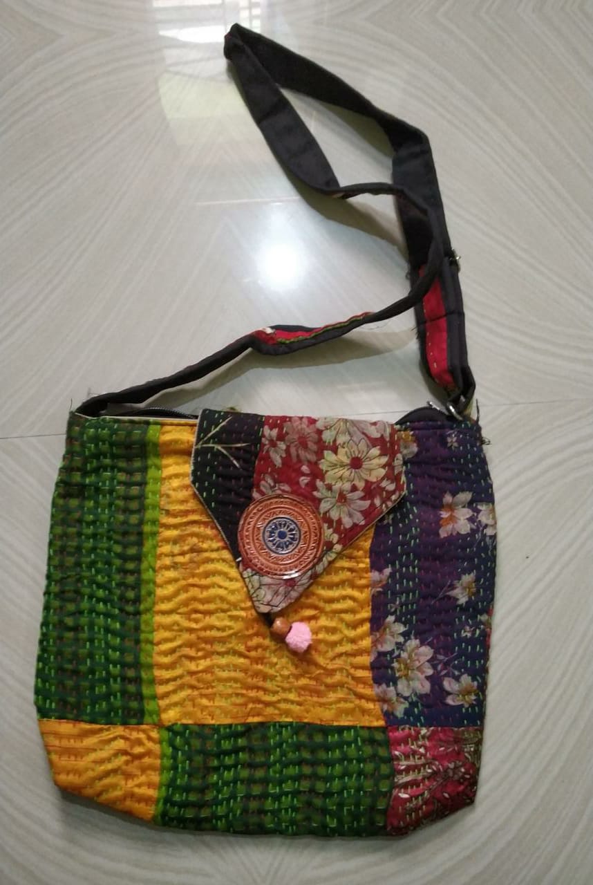 Nakshi Kantha Round and Square Sling