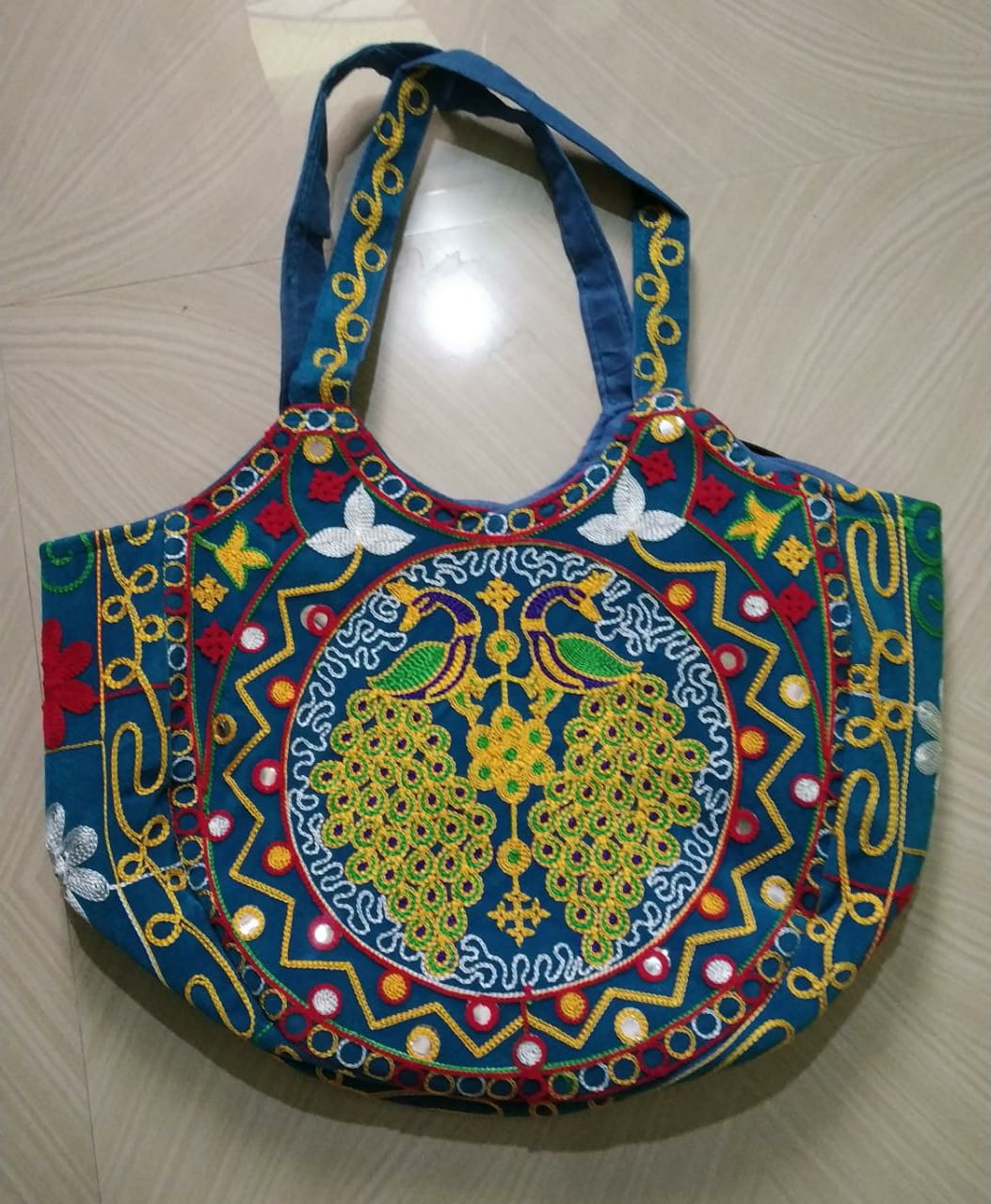 Jaipuri Design Round Medium Bag