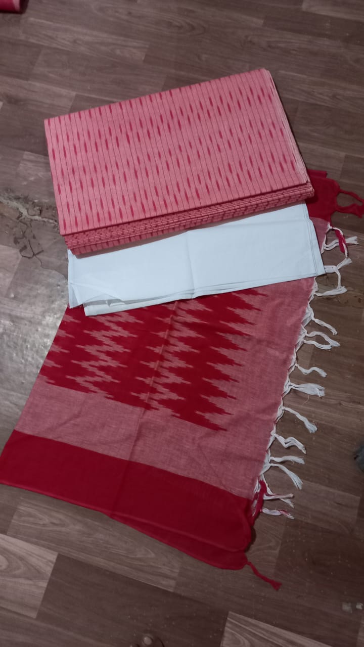 Pure cotton Ikkat suit dress material
