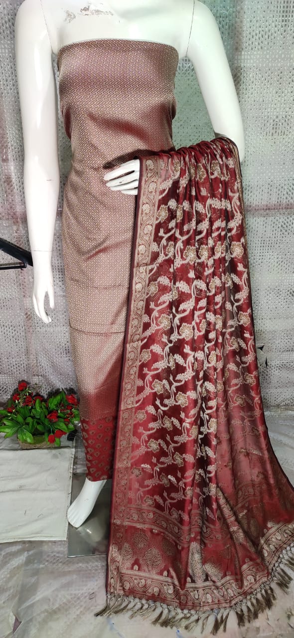Banarasi Chanderi Silk Alfi Suit Materials