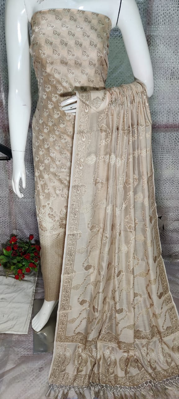 Banarasi Chanderi Silk Alfi Suit Materials