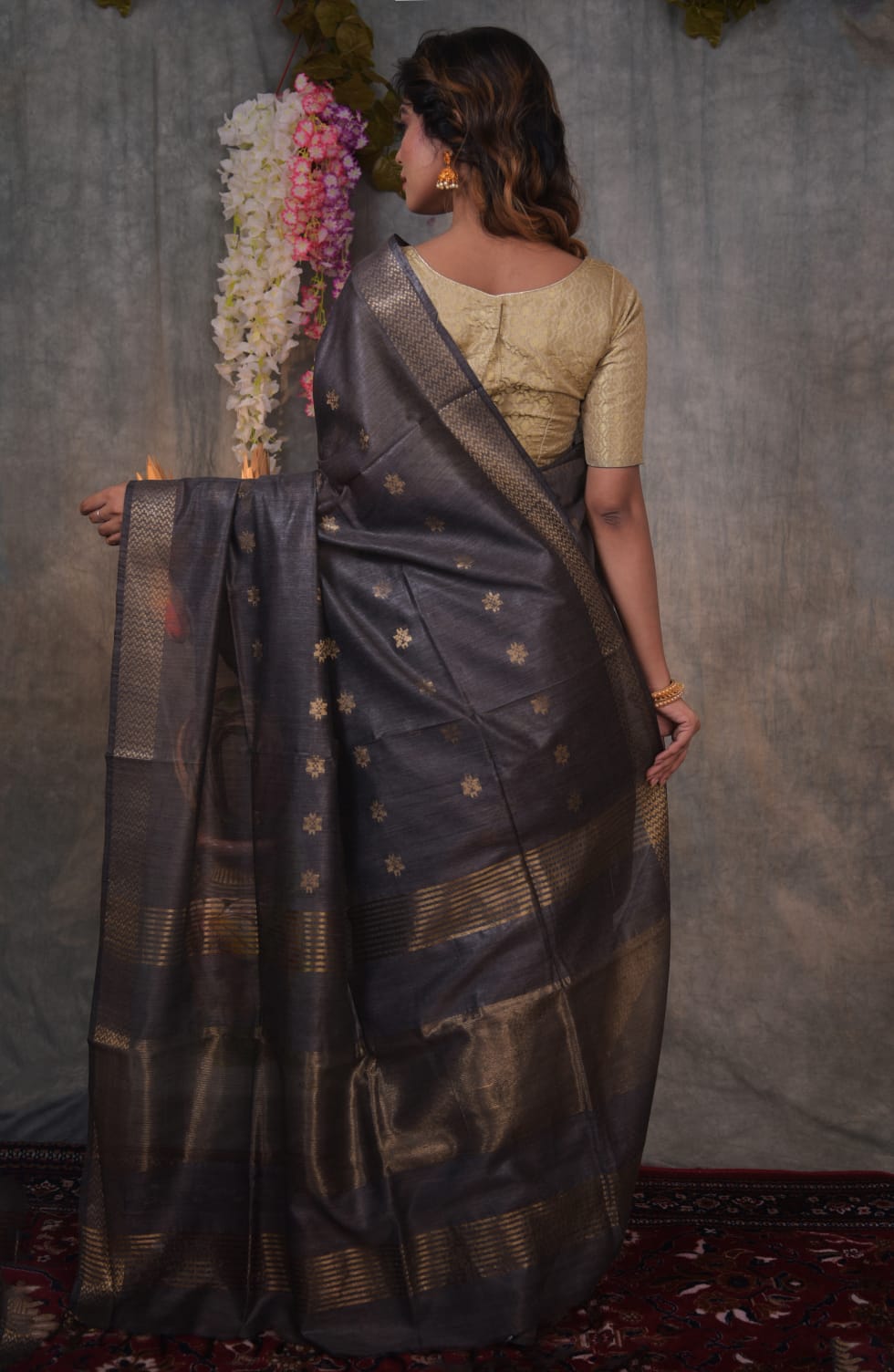 Matka silk saree with BP