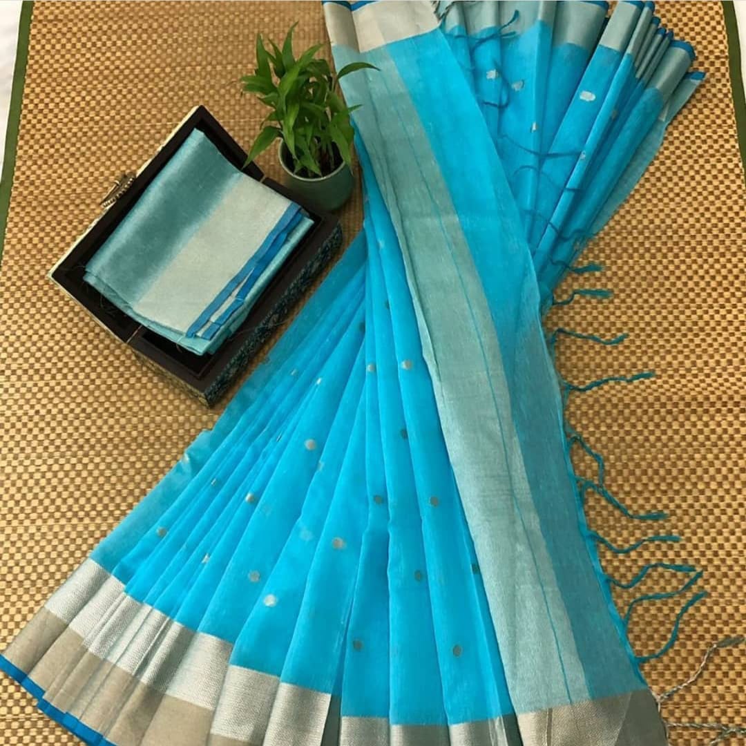 Gadwal silk saree with zari border