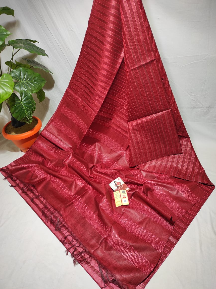 Semi Tussar Silk Weaved Saree