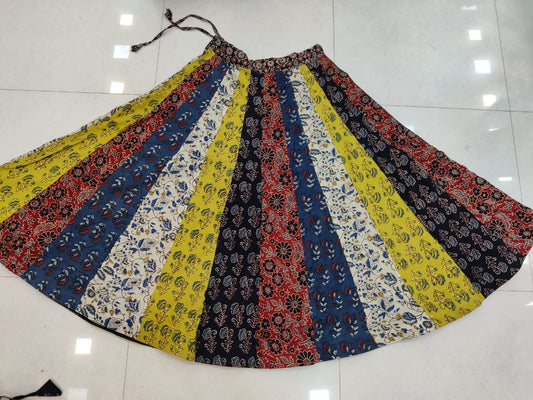 Hand-block Printed Cotton Skirt