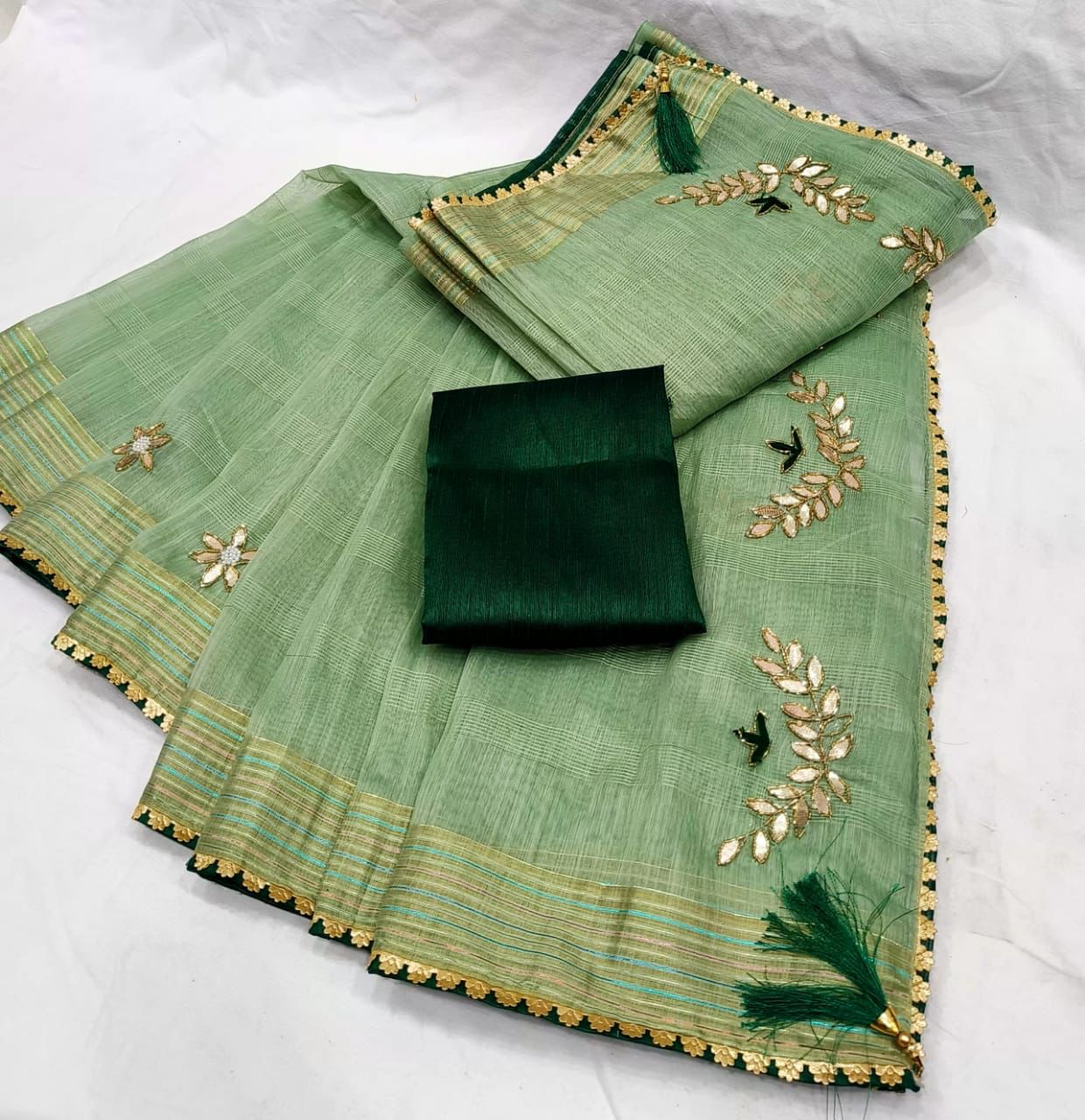 Weaved cotton sarees with kardana work