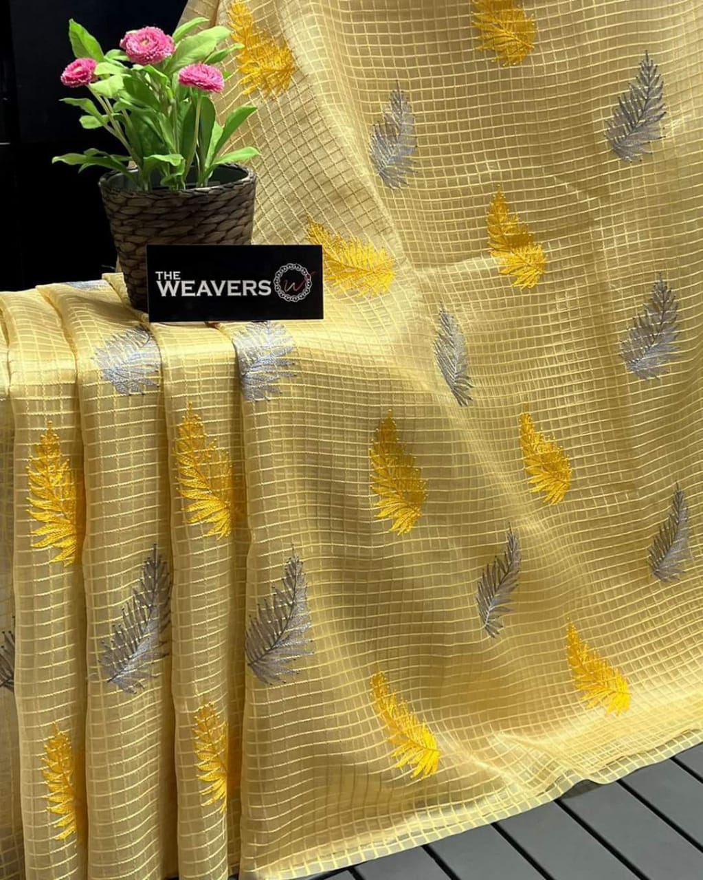 Semi Tussar Silk Embroidered Sarees