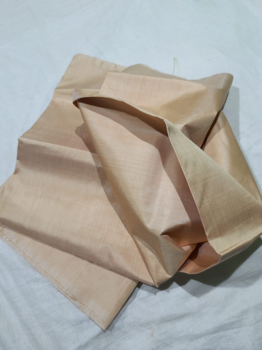 Bishnupuri plain dual tone katan silk saree