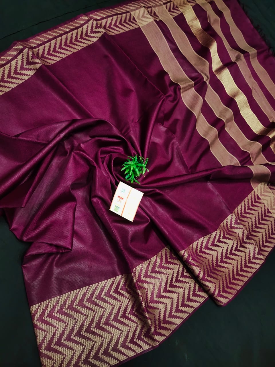 Pure Tussar cotton silk saree