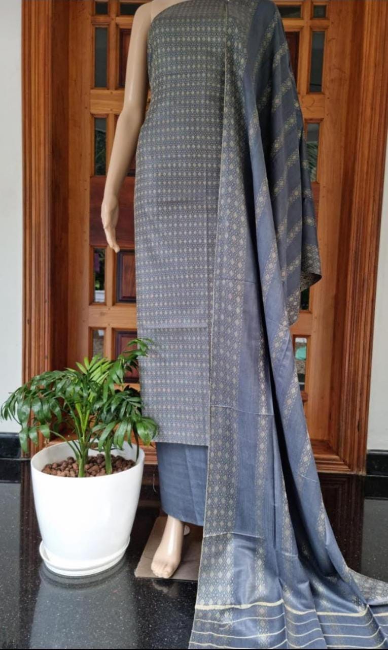 Weaved Katan silk suits material