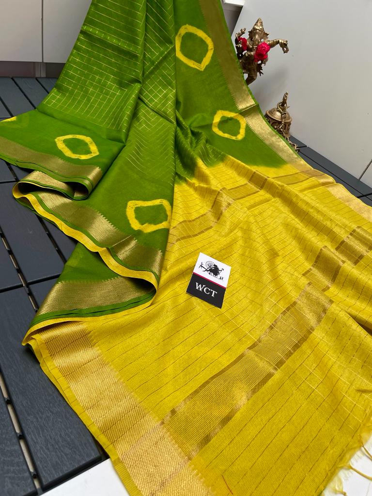 Kota silk saree with mini checks