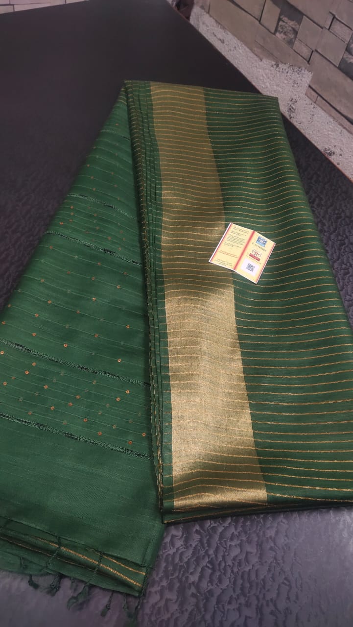 Kota silk saree with weaving zari border