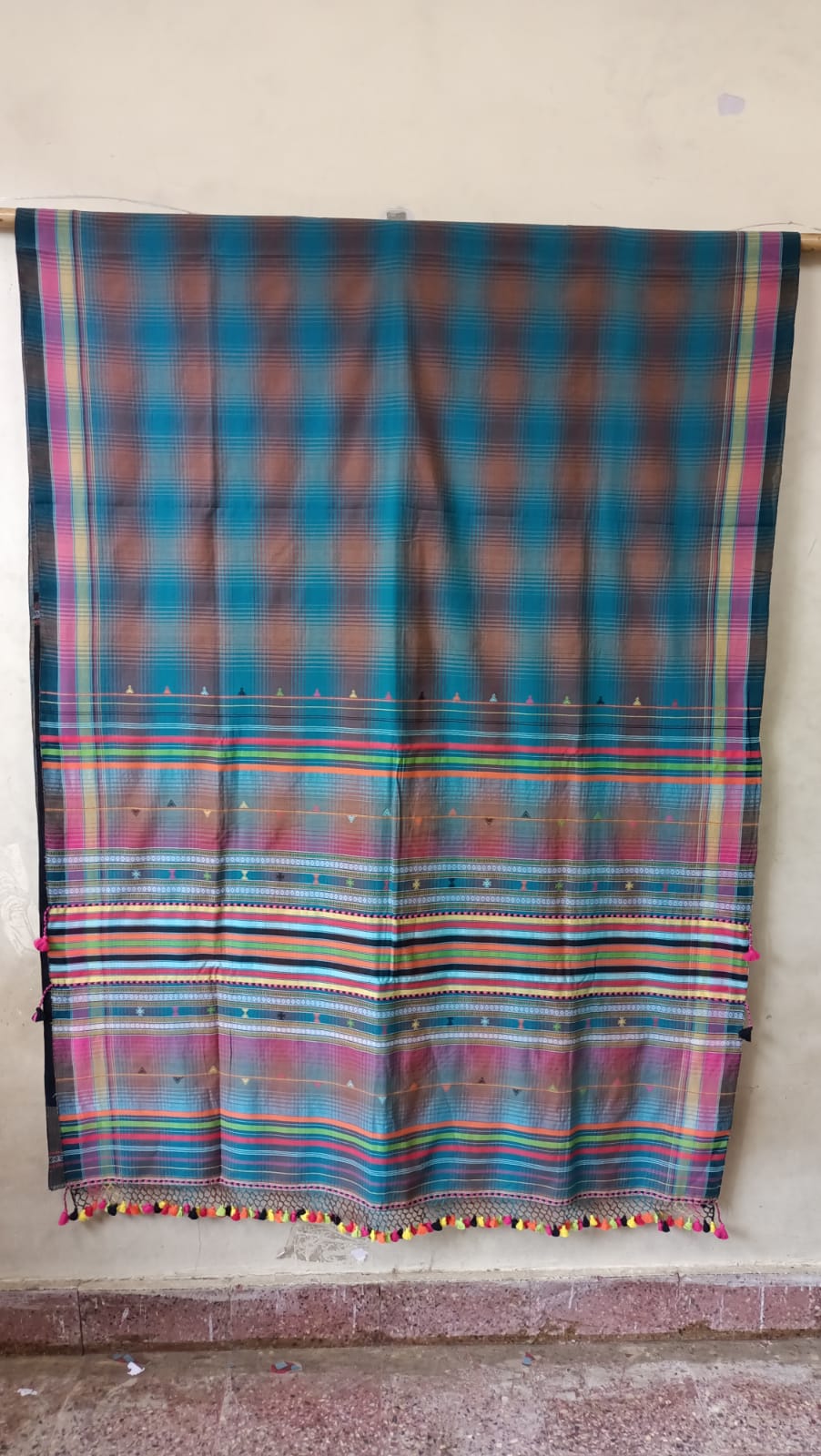 Bhujodi handwoven fine cotton saree