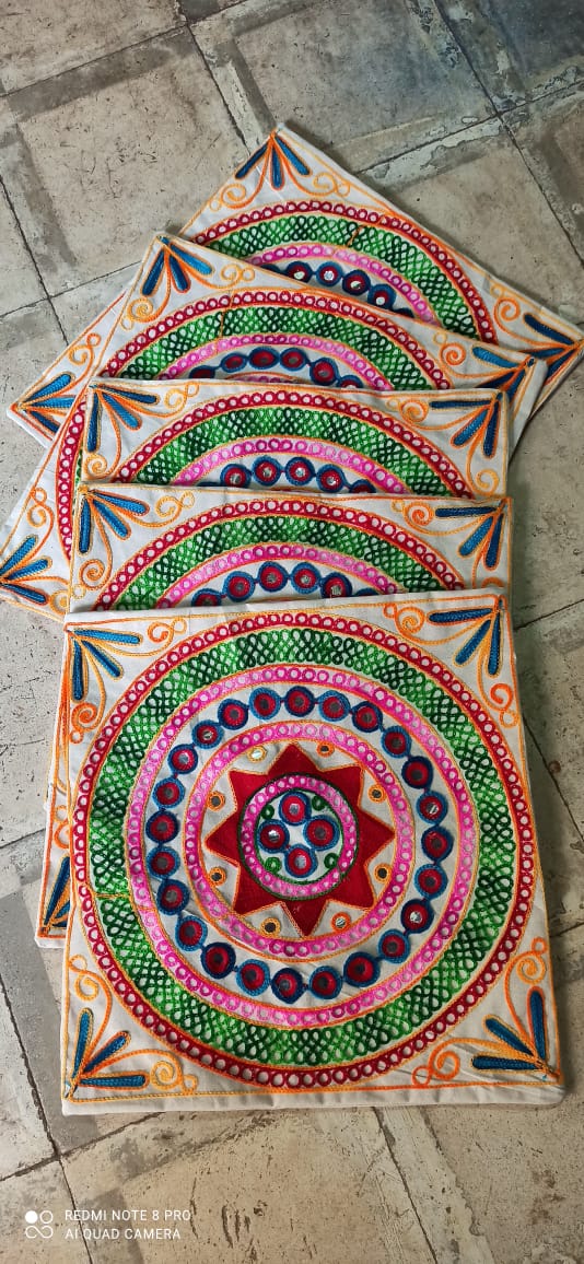 Aari Embroidery Work Cushion Covers
