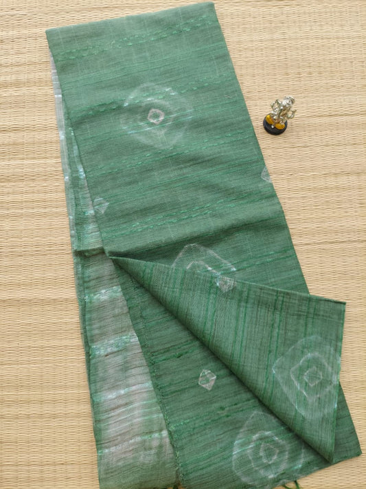 Bhagalpuri soft cotton saree with shibori print