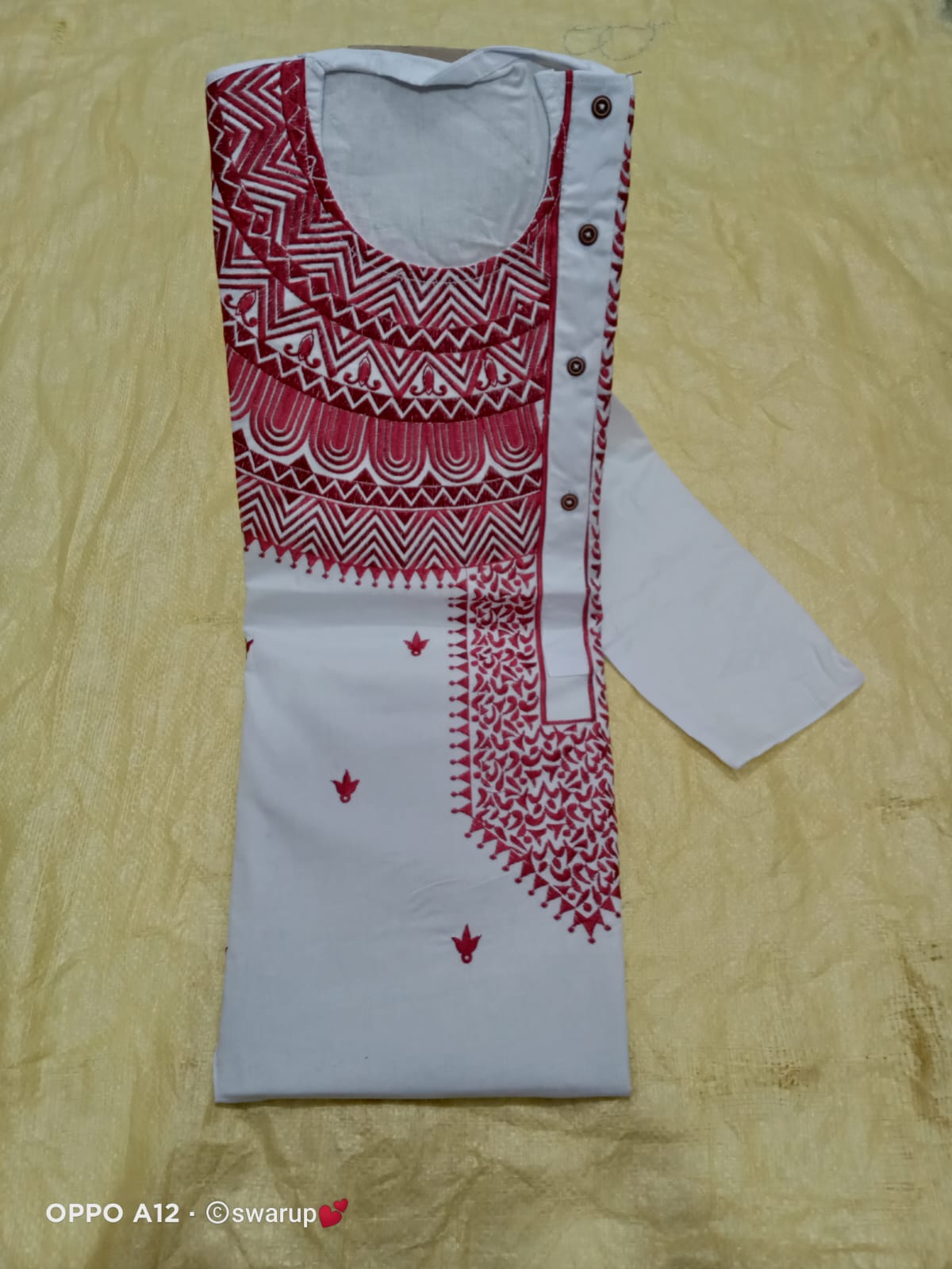 Embroidery Work Men's Cotton Kurta