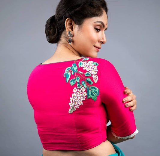 Embroidery worked pure  cotton blouse Pieces