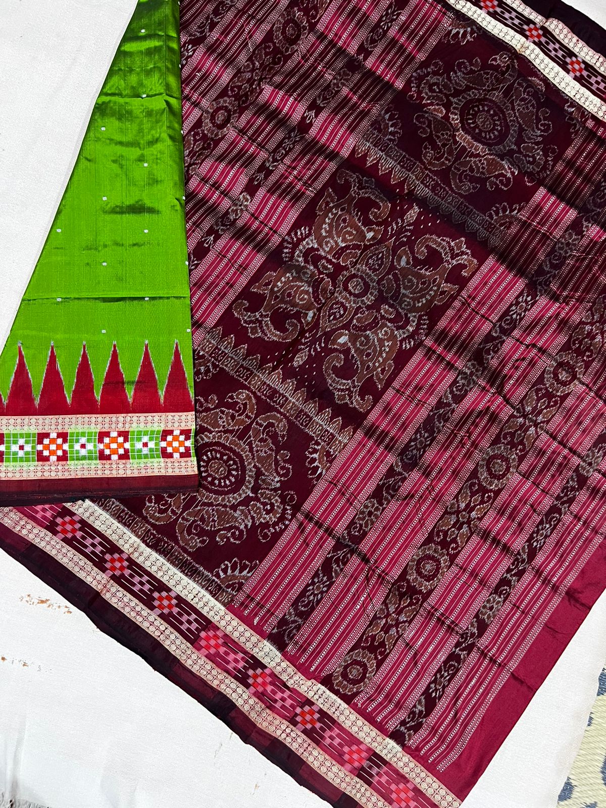 Sambalpuri Silk Dhadi Sapta Paat saree with blouse piece