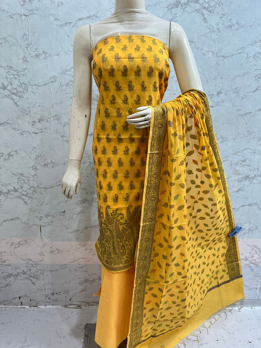 Art Dupion Silk Banarasi Suit Materials