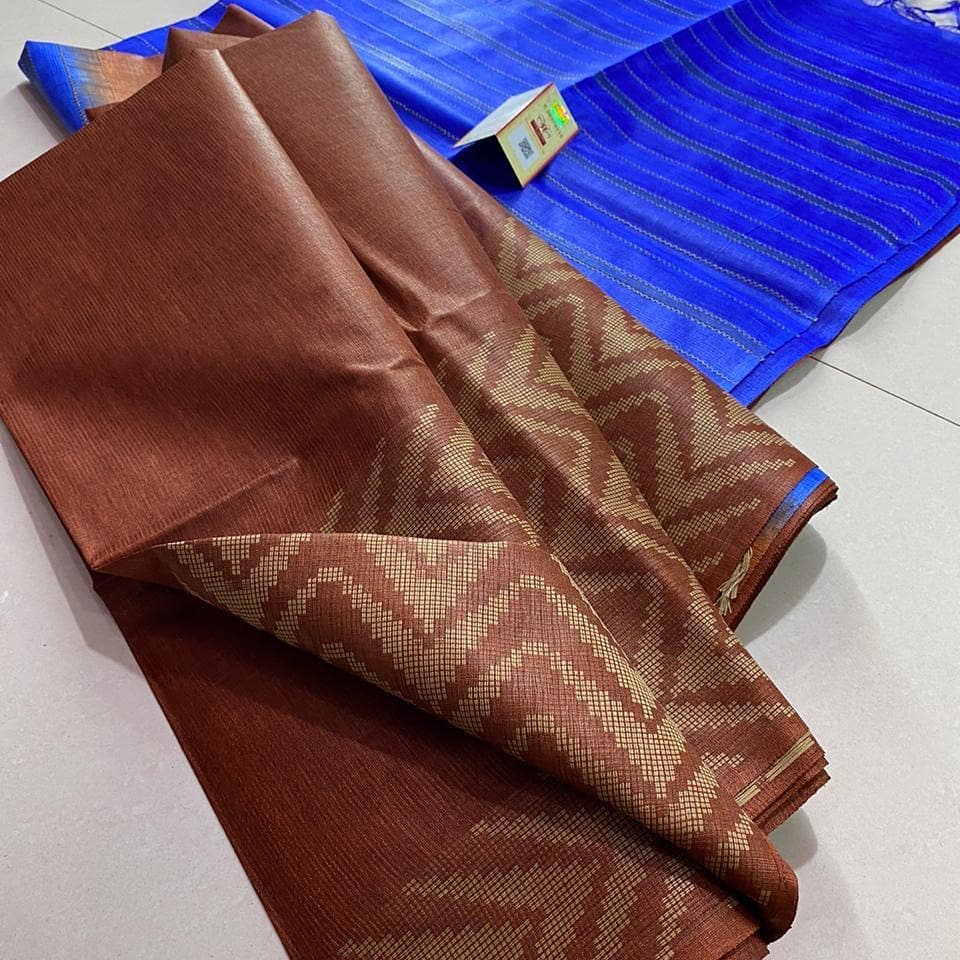 Weaved semi Tussar silk sarees