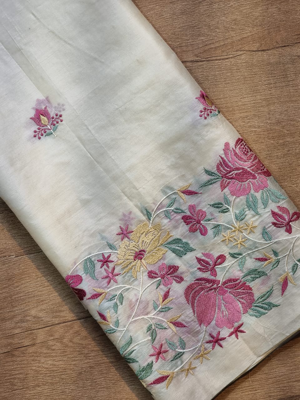 Embroidered Pure Desi tussar silk sarees
