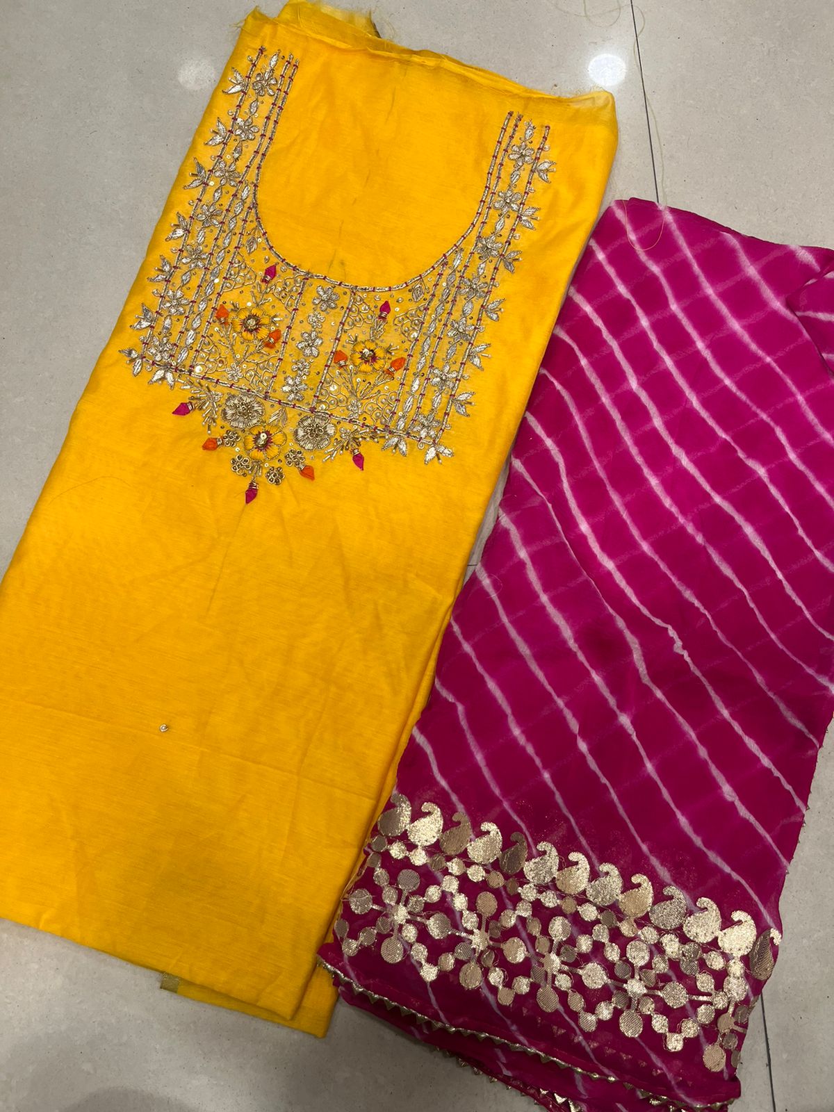 Embroidered Chanderi  Suits