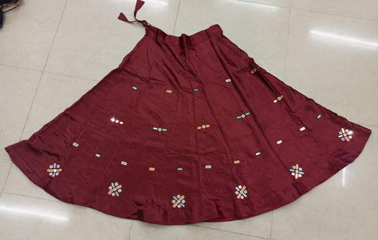 Mashru mirror work skirt