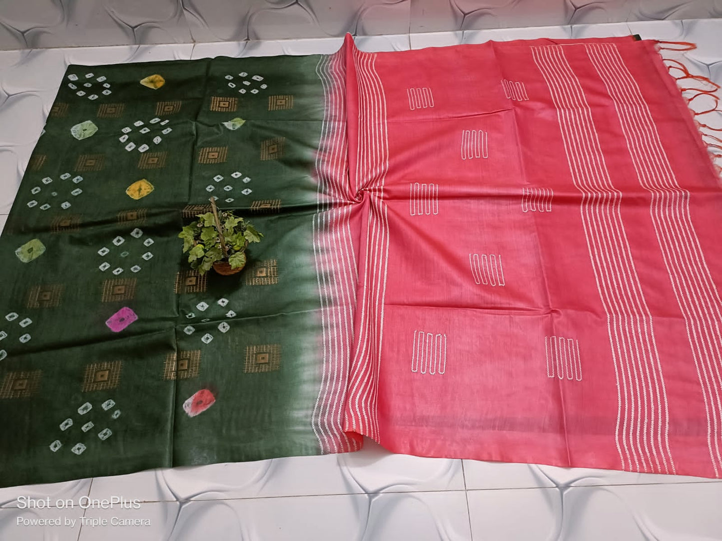 Kota silk Sarees with zari boota and shibori print