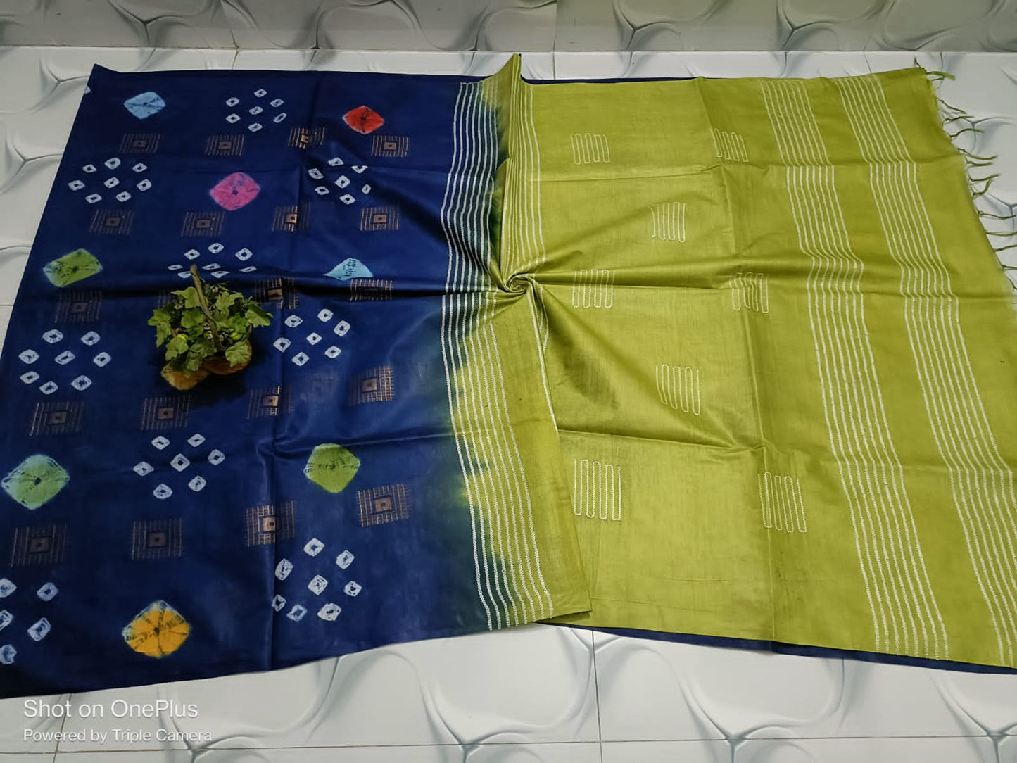 Kota silk Sarees with zari boota and shibori print