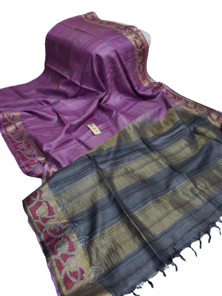 Pure Tussar Cutwork Saree