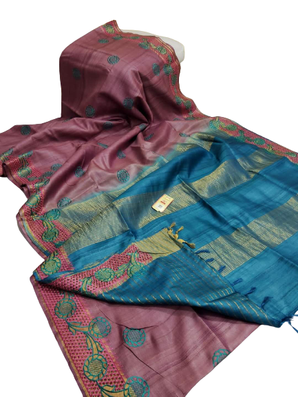 Pure Tussar Cutwork Saree