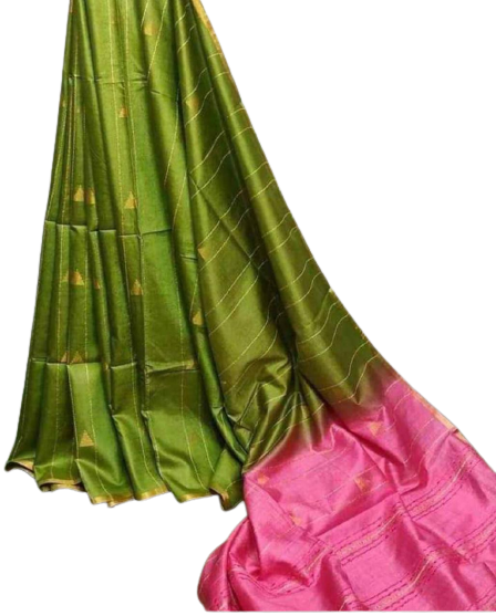 Kota silk saree with copper zari tumpal all over body