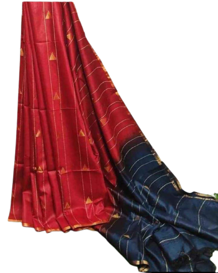 Kota silk saree with copper zari tumpal all over body